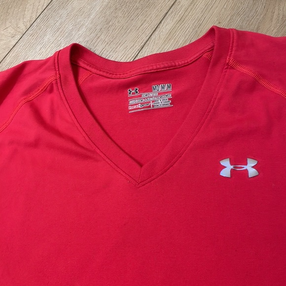 Under armour, coral pink, exercise top, size M - Picture 2 of 3